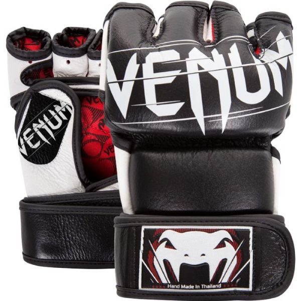 כפפות MMA ונום עור אמיתי - UNDISPUTED 2.0 - שחור לבן
