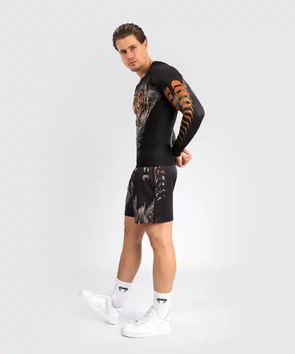 ראשגרד ונום Venum Tiger Men's Long Sleeve Rashguard - Black/Neon Orange