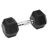 זוג משקולות יד משושה בציפוי גומי כ 10 ק”ג - 25LB