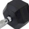 ⁦זוג משקולות יד משושה בציפוי גומי כ 10 ק”ג - 25LB⁩ – תמונה ⁦3⁩