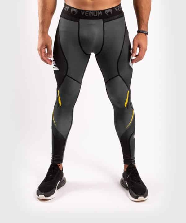 טייץ Venum ONE FC Impact Compression Tights - אפור צהוב