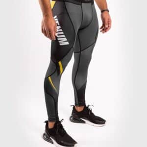 טייץ Venum ONE FC Impact Compression Tights - אפור צהוב