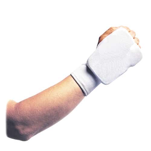 מגן כף יד לבן עשוי כותנה להגנה באימוני לחימה