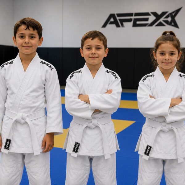 חליפת ג'ודו לבנה APEX 350G לילדים עם חגורה לבנה