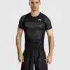 ראשגארד קצר אפור/שחור Venum G-Fit Air Men's Short Sleeve Rashguard - Deep Black/Desert Sand