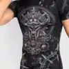 ⁦ראשגארד קצר אפור שחור Venum Gladiator 5.0 Men's Short Sleeve Rashguard - Black/Silver⁩ – תמונה ⁦3⁩
