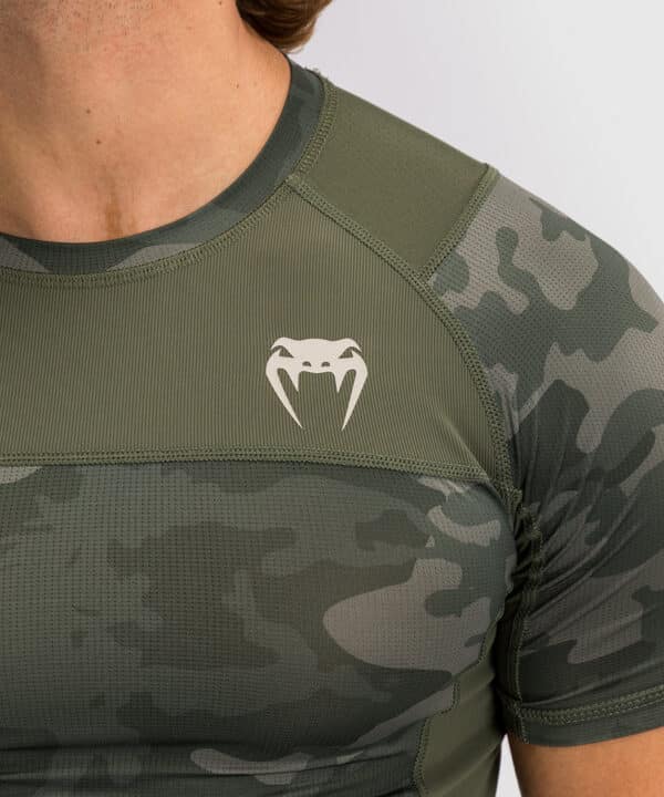 ראשגארד קצר ירוק צבאי Venum G-Fit Air Men's Short Sleeve Rashguard - Army Camo