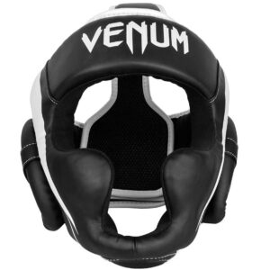 [Venum Elite Headgear] Taille Unique Black/White - מגן ראש ונום אליט ייחודי שחור/לבן