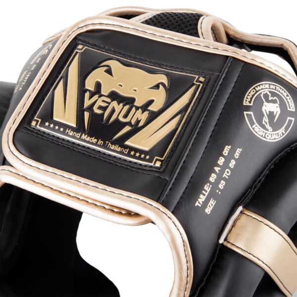 [Venum Elite Headgear] Black/Gold - מגן ראש ונום אליט שחור/זהב