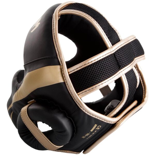 [Venum Elite Headgear] Black/Gold - מגן ראש ונום אליט שחור/זהב