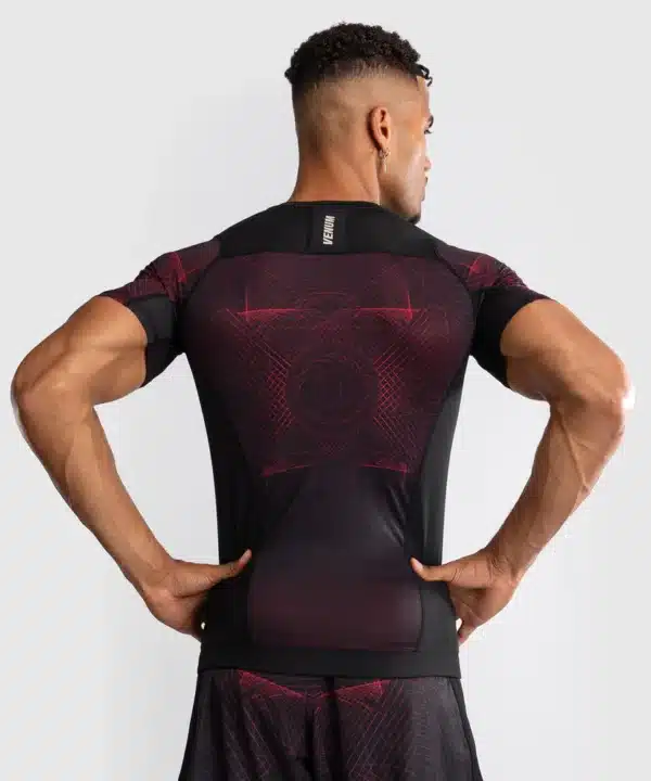 חולצת ראשגארד Venum G-Fit Air Men's Short Sleeve Rashguard - Deep Black/Fire Red