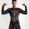 חולצת ראשגרד ונום Venum Santa Muerte 5.0 Men’s Long Sleeve Rashguard - Deep Black/Gold