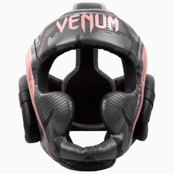 מגן ראש ונום Venum Elite Boxing Headgear - שחור ורוד זהב
