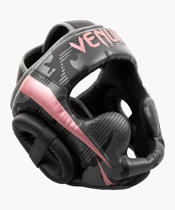 מגן ראש ונום Venum Elite Boxing Headgear - שחור ורוד זהב