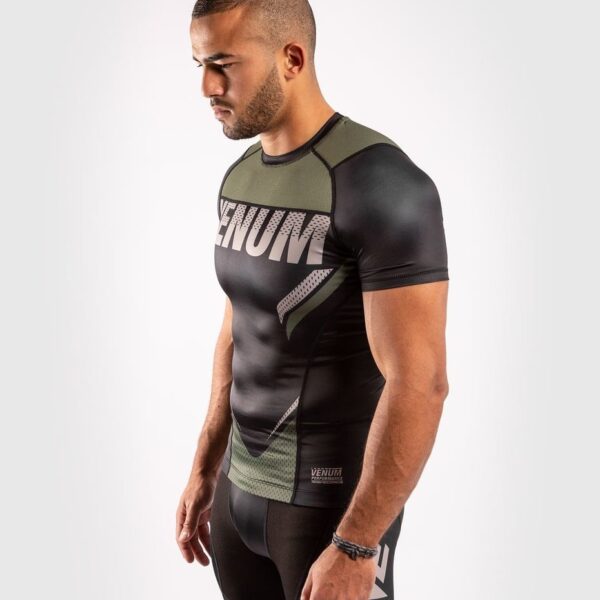 חולצת Venum ONE FC Impact Rashguard - short Sleeves אפור צהוב