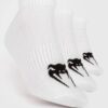 VENUM CLASSIC FOOTLET SOCK - SET OF 3 - WHITE/BLACK גרבי ונום קלאסיק סט שלישיה לבן/שחור