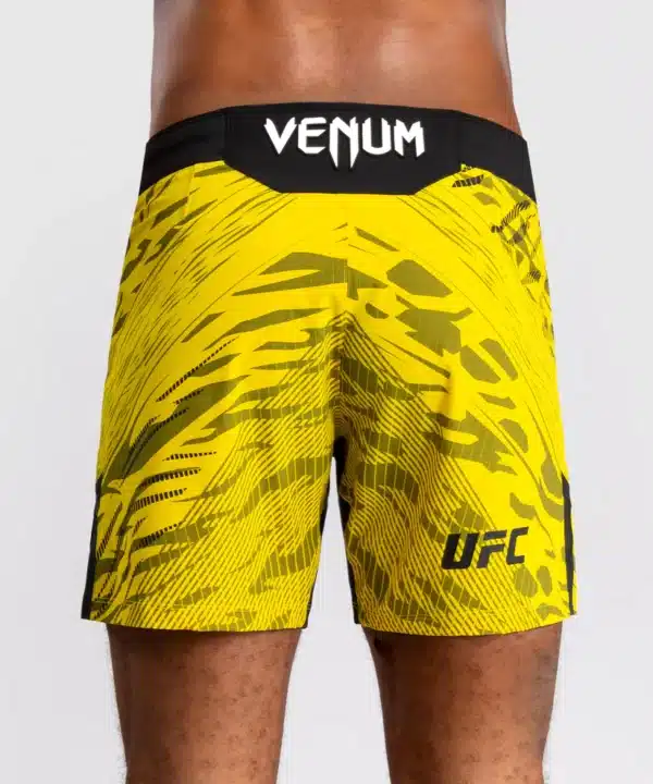 מכנס ונום UFC צהוב - UFC Fusion by Venum Authentic Fight Night Men’s Fight Short - Short Fit - Yellow