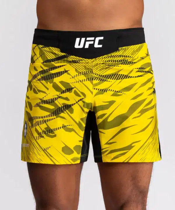 מכנס ונום UFC צהוב - UFC Fusion by Venum Authentic Fight Night Men’s Fight Short - Short Fit - Yellow