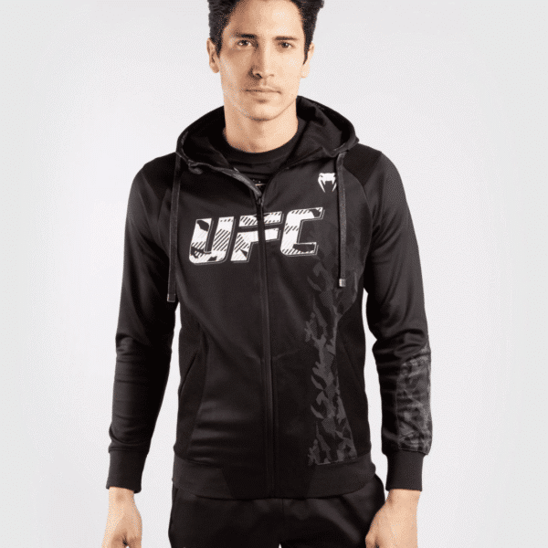 קפוצ׳ון ונום UFC שחור-UFC VENUM AUTHENTIC FIGHT WEEK MEN'S ZIP HOODIE - BLACK