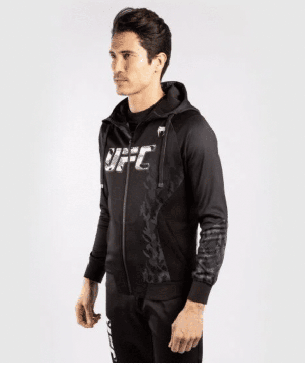 קפוצ׳ון ונום UFC שחור-UFC VENUM AUTHENTIC FIGHT WEEK MEN'S ZIP HOODIE - BLACK