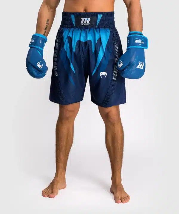מכנסי איגרוף קלאסי Venum X Top Rank Original Men's Boxing Shorts - Navy Blue