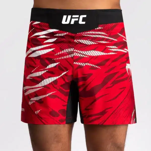 מכנס ונום UFC אדום - UFC Fusion by Venum Authentic Fight Night Men’s Fight Short - Short Fit - Red