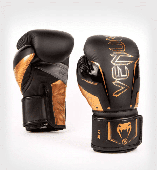 כפפות אגרוף-VENUM ELITE EVO BOXING GLOVES BLACK/BRONZE