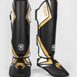מגני רגליים ונום שחור זהב ולבן- VENUM CONTENDER 2.0 SHIN GUARDS - BLACK/WHITE/GOLD
