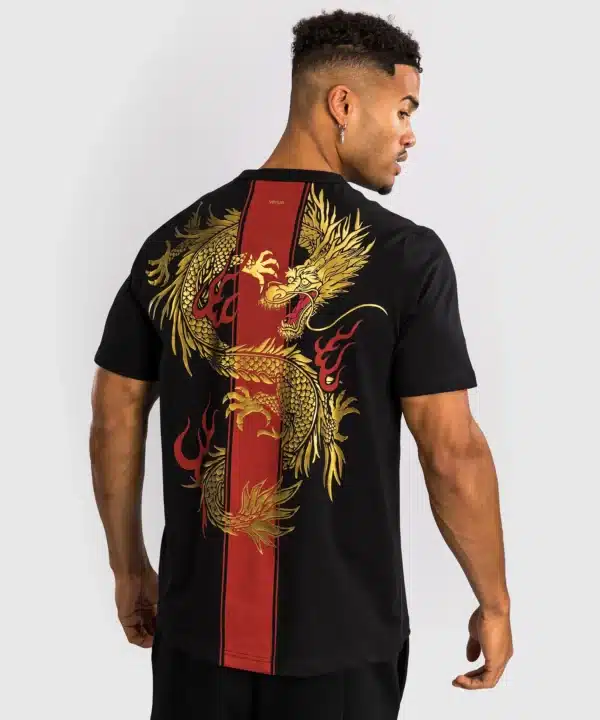 חולצת ונום שחורה -Venum x Tekken 8 - Marshall Law T-Shirt - Black/Red/Gold