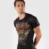 ⁦ראשגארד ונום קצר  Venum Tiger Men's Short Sleeve Rashguard - Black/Neon Orange⁩ – תמונה ⁦4⁩