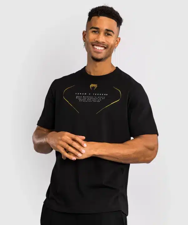 חולצת ונום שחורה -Venum x Tekken 8 - Marshall Law T-Shirt - Black/Red/Gold