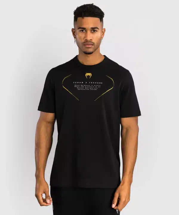 חולצת ונום שחורה -Venum x Tekken 8 - Marshall Law T-Shirt - Black/Red/Gold