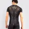 ⁦ראשגארד ונום קצר  Venum Tiger Men's Short Sleeve Rashguard - Black/Neon Orange⁩ – תמונה ⁦3⁩