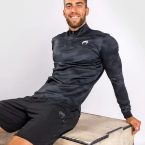 חולצת ונום venum electron 3.0 winter dry tech t-shirt - long sleeves - black