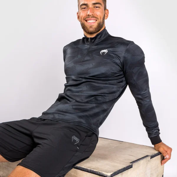 חולצת ונום venum electron 3.0 winter dry tech t-shirt - long sleeves - black