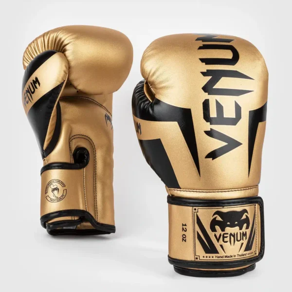 כפפות אגרוף ונום אליט זהב/שחור [Venum Elite Boxing Gloves]