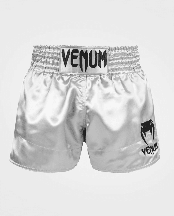[Venum Muay Thai] Silver/Black Shorts Classic מכנס ונום אגרוף תאילנדי כסף/שחור