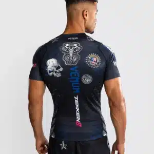 Venum x Tekken 8 - Paul Phoenix Rashguard - Black/Blue חולצת ראשגארד ונום קצרה