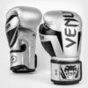 כפפות אגרוף ונום אליט כסף/שחור [Venum Elite Boxing Gloves]