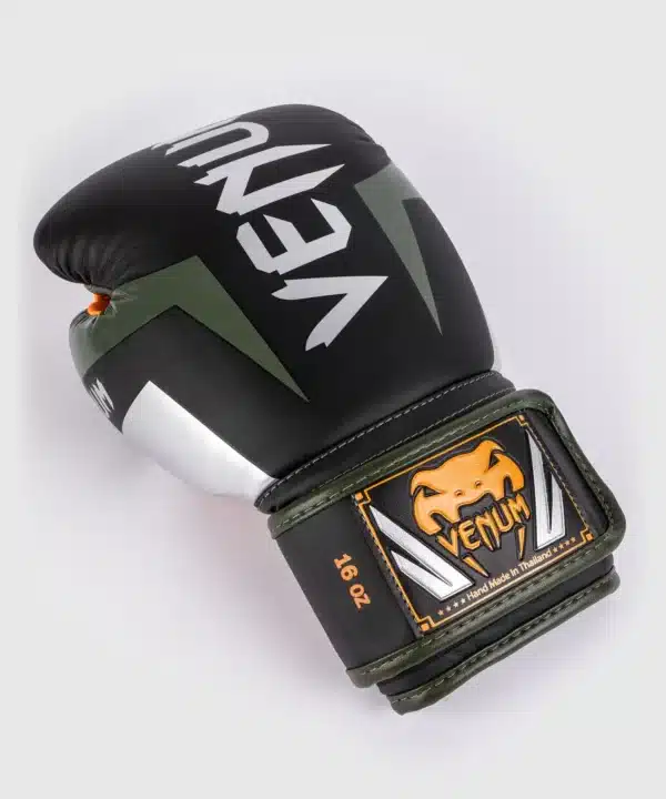 כפפות איגרוף Venum Elite Boxing Gloves - Black/Silver/Kaki