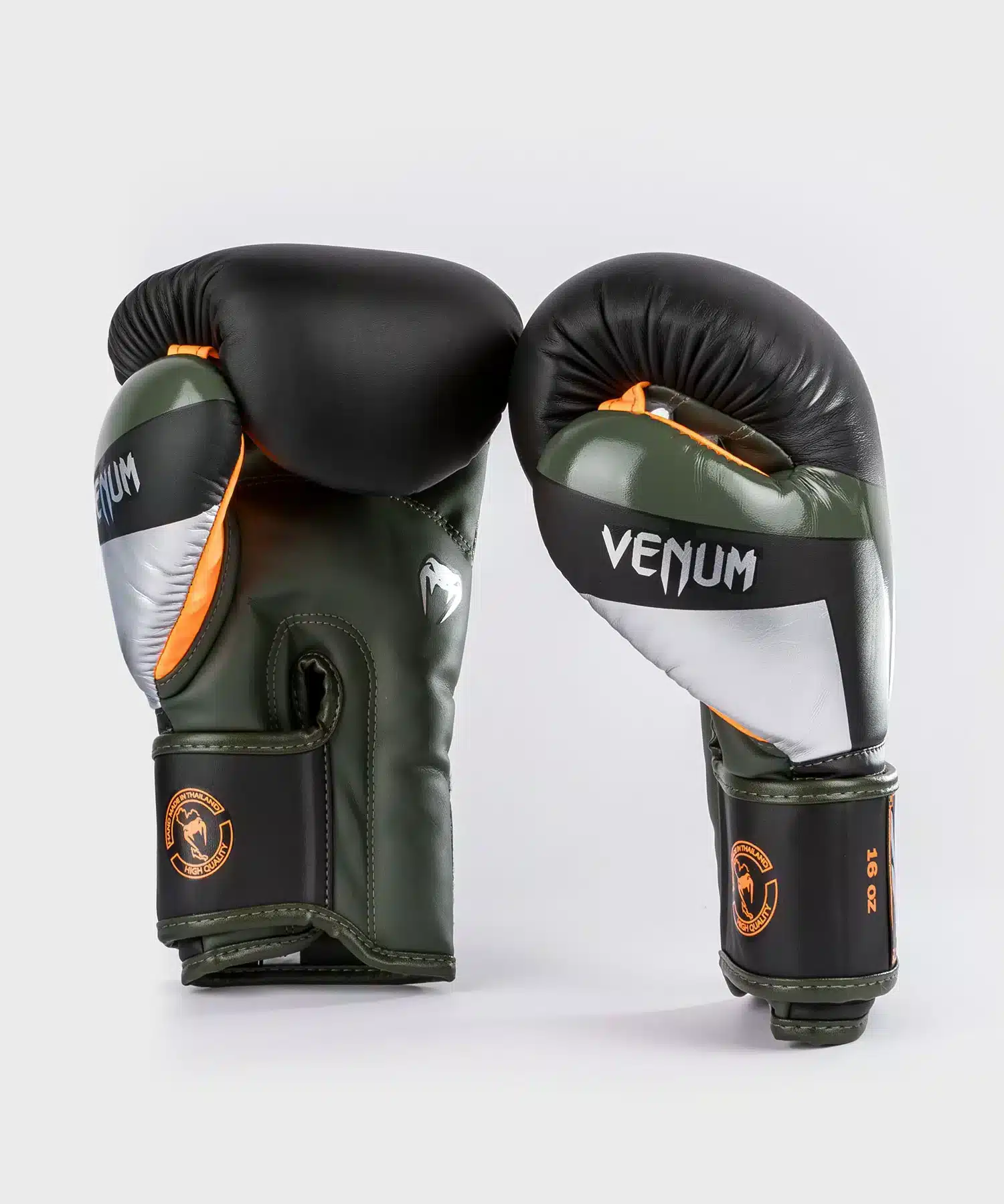 כפפות איגרוף Venum Elite Boxing Gloves - Black/Silver/Kaki