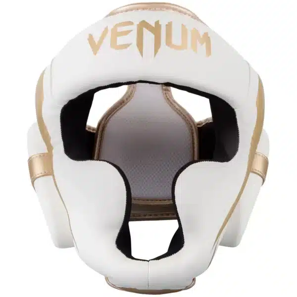 מגן ראש Venum Elite Headgear White Gold