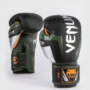 כפפות איגרוף Venum Elite Boxing Gloves - Black/Silver/Kaki