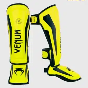 Venum Elite Shin Guards Kids Neo Yellow