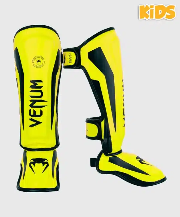 Venum Elite Shin Guards Kids Neo Yellow