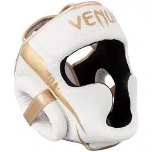 מגן ראש Venum Elite Headgear White Gold