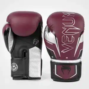 כפפות איגרוף Venum Elite Evo Boxing Gloves Burgundy/Silver