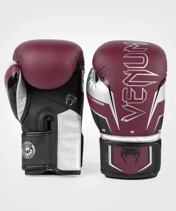 כפפות איגרוף Venum Elite Evo Boxing Gloves Burgundy/Silver