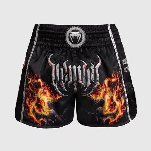 מכנס איגרוף תאילנדי Venum Gladiator 5.0 Muay Thai Shorts - Black/Neon Orange