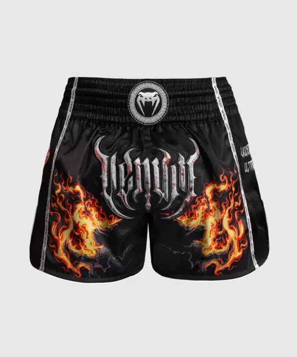 מכנס איגרוף תאילנדי Venum Gladiator 5.0 Muay Thai Shorts - Black/Neon Orange